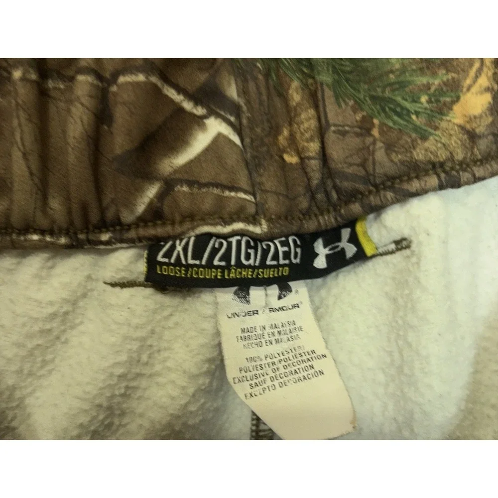 Under Armour Scent Control Realtree Hunting Pants Mens 2XL Camo‎ Fleece Lined
